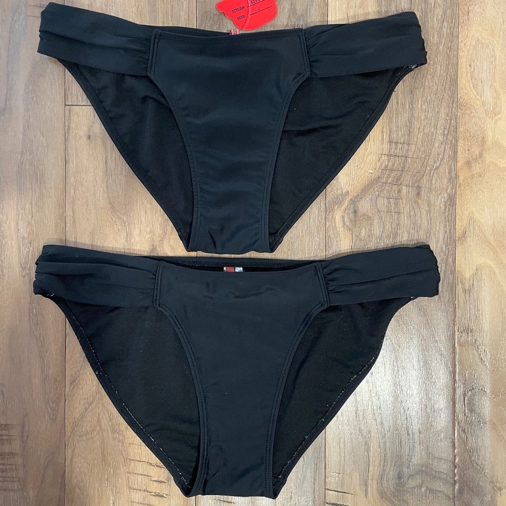 New Black Bikini Bottoms -- Two Different Sizes Available